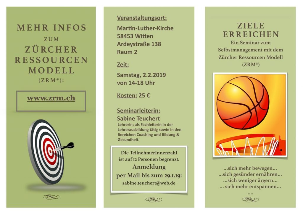 Flyer Ziele erreichen Sabine Teuchert Seite 1